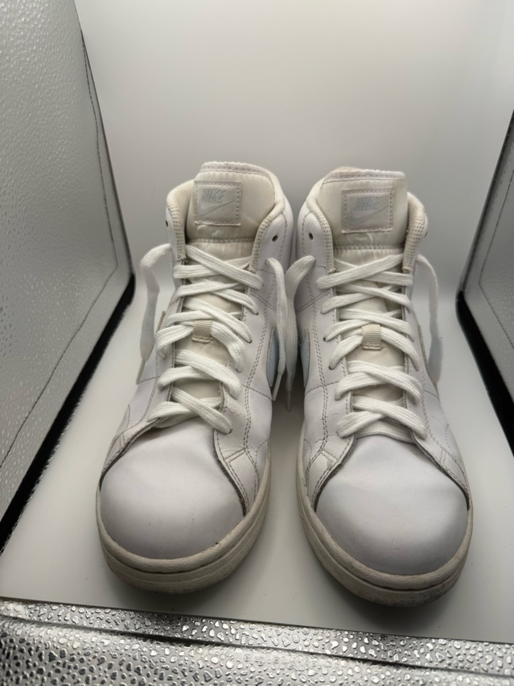 Nike Wmns Court Royale 2 Mid 'White Blue Tint' CT1725-100 Sneaker Streetwear 9.5 - Picture 2 of 8
